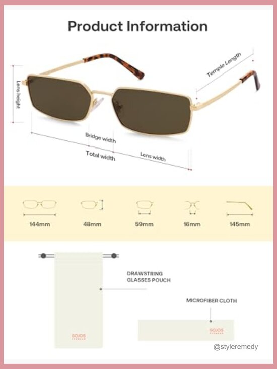 Metal Frame Polarized Sunglasses UV400 Protection Vintage Style